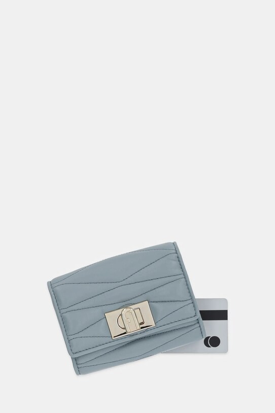 Akcesoria Furla portfel skórzany WP00225.BX3221.3963S niebieski