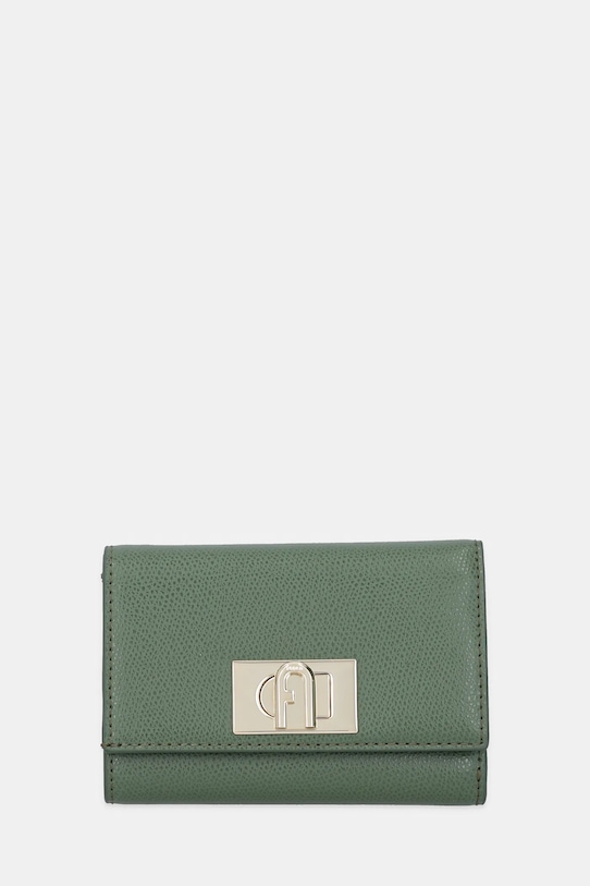 Furla portfel skórzany skóra licowa zielony WP00225.ARE000.OLI00