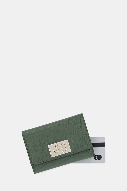 Akcesoria Furla portfel skórzany WP00225.ARE000.OLI00 zielony
