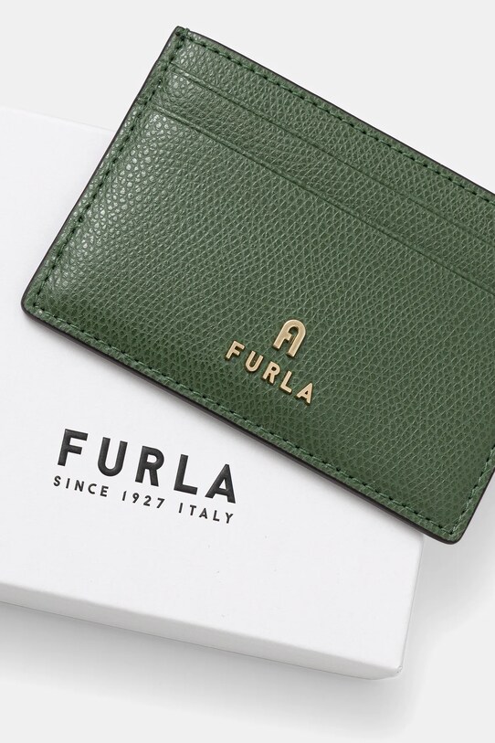 Akcesoria Furla etui na karty skórzane WP00305.ARE000.OLI00 zielony