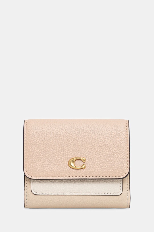 Coach portafoglio in pelle Mila pelle fiore beige CAO14