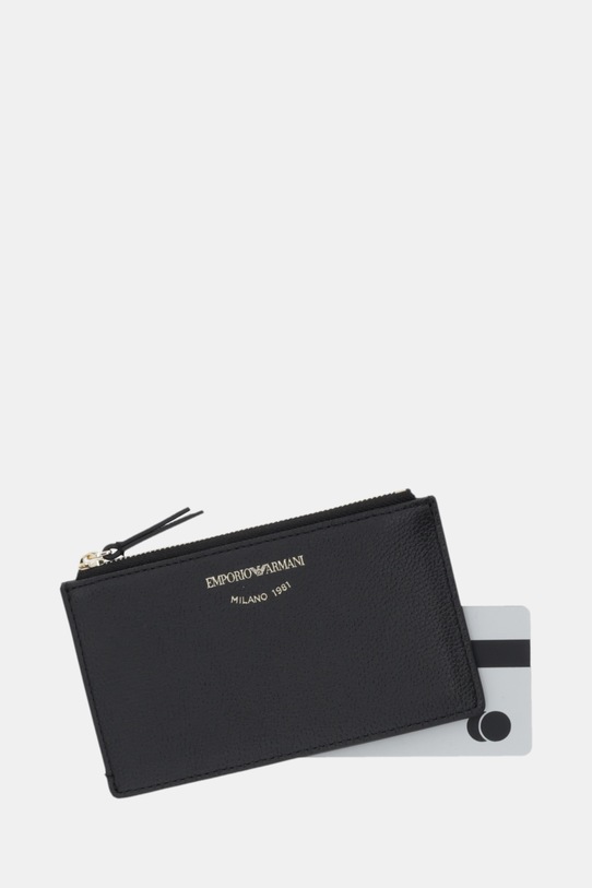 Akcesoria Emporio Armani portfel skórzany EW003035.AF19568 czarny