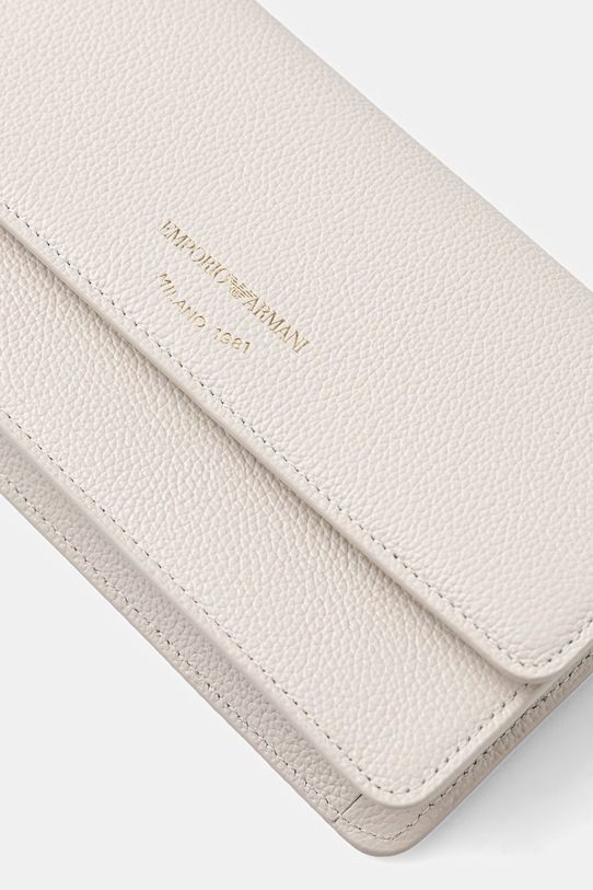 Emporio Armani kopertówka skórzana beżowy EW003036.AF19568