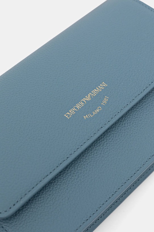 Emporio Armani kopertówka skórzana niebieski EW003036.AF19568