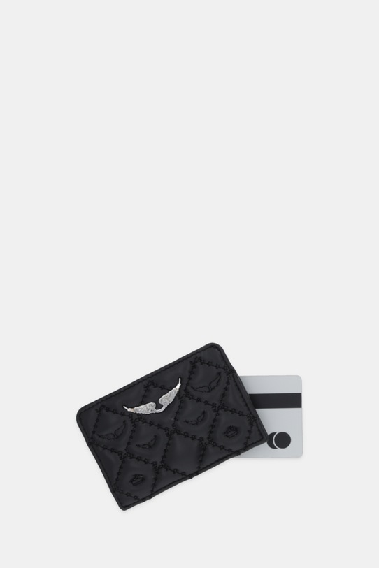 Akcesoria ZADIG&VOLTAIRE etui na karty skórzane LWSG03689 czarny