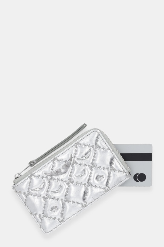 Akcesoria ZADIG&VOLTAIRE portfel skórzany LWSG03722 srebrny