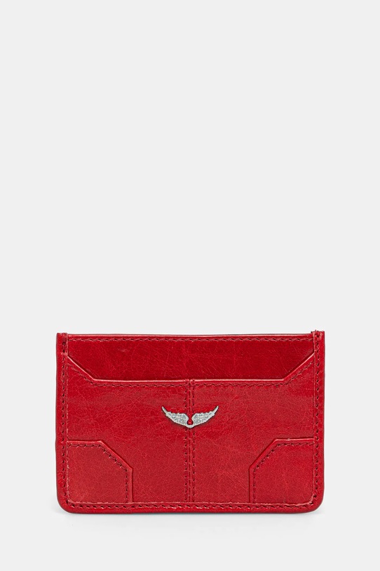 ZADIG&VOLTAIRE etui na karty skórzane Planet friendly czerwony LWBA02517