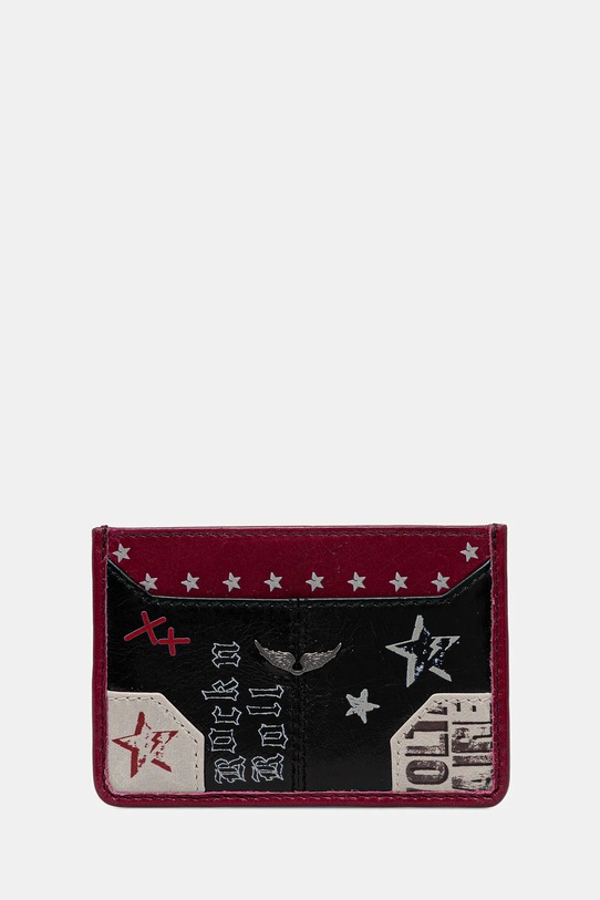 Кожаный чехол на карты ZADIG&VOLTAIRE Planet friendly чёрный LWSG03718