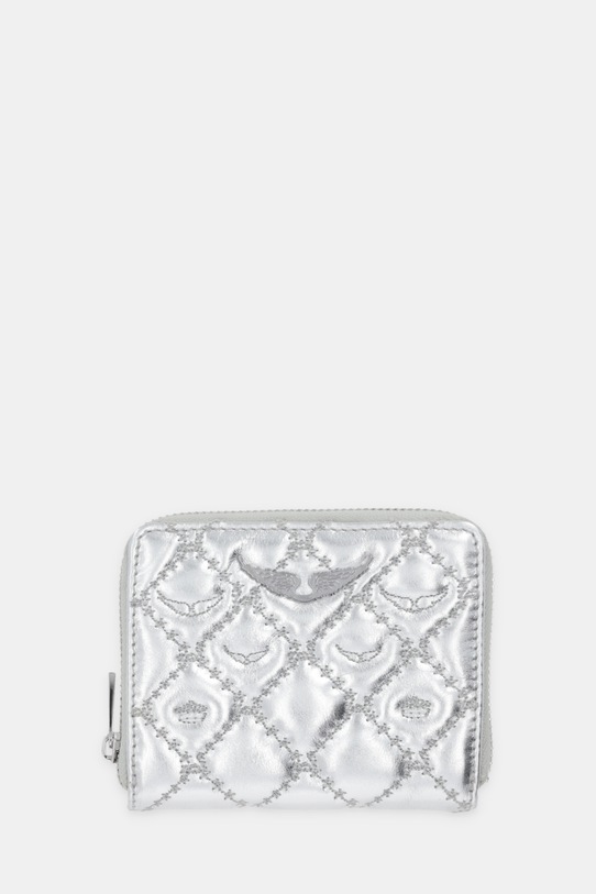 ZADIG&VOLTAIRE portfel skórzany skóra licowa srebrny LWSG03721