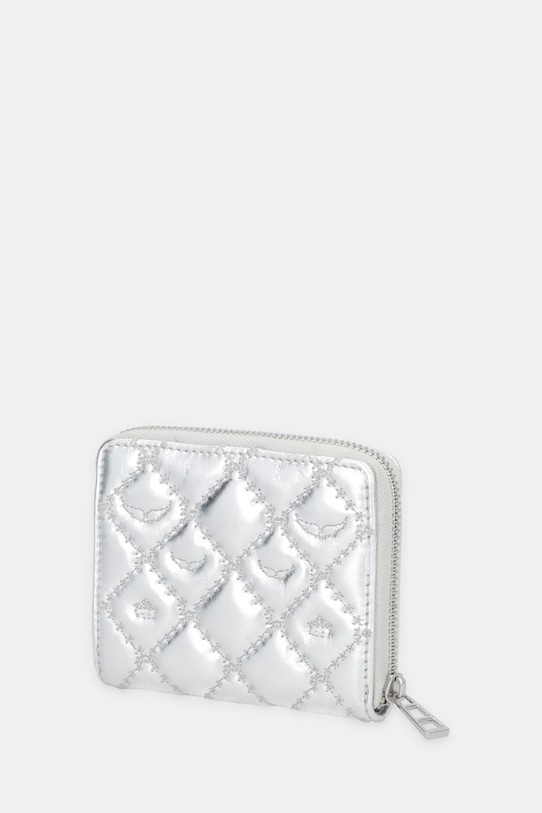 ZADIG&VOLTAIRE portfel skórzany LWSG03721 srebrny AW25