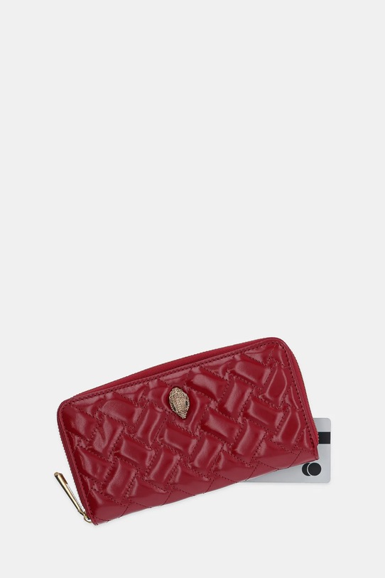 Akcesoria Kurt Geiger London portfel skórzany KENSINGTON 647050319 bordowy
