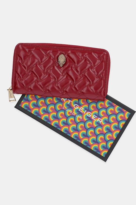 Kurt Geiger London portofel de piele KENSINGTON 647050319 burgundia