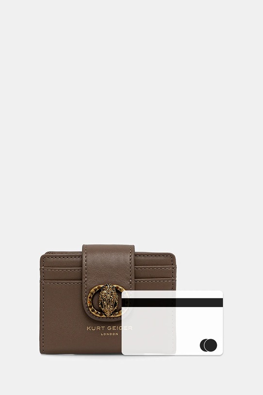Kurt Geiger London etui na karty skórzane 3735437109 brązowy