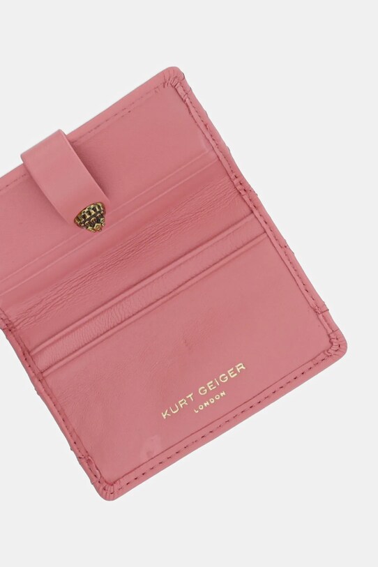 Kurt Geiger London etui na karty skórzane KENSINGTON różowy 1275057109