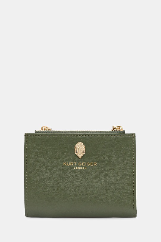Kurt Geiger London portfel skórzany SHOREDITCH skóra licowa zielony 9342075109