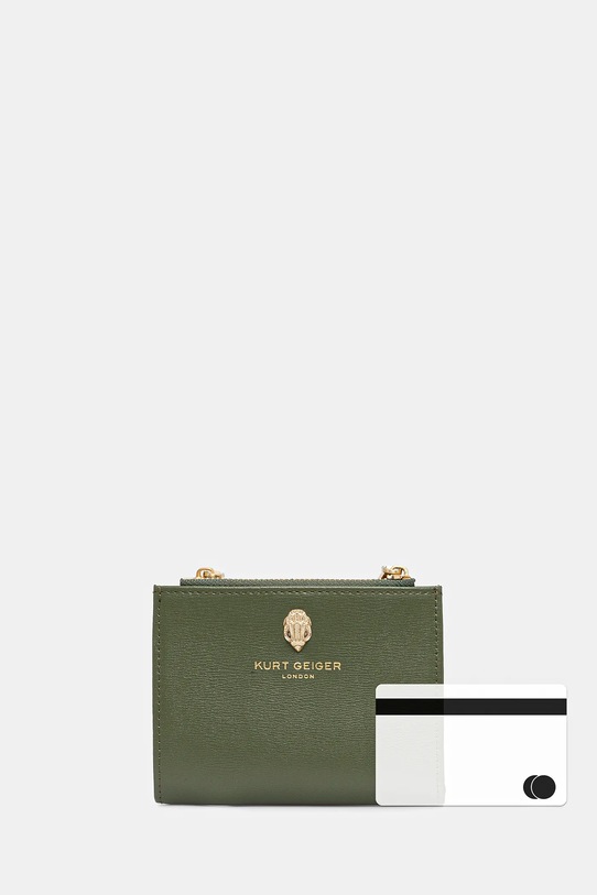 Kurt Geiger London portfel skórzany SHOREDITCH 9342075109 zielony