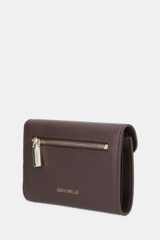 Coccinelle portofel de piele COCCINELLE C-ME E2.SSL.11.D6.21 maro AW25