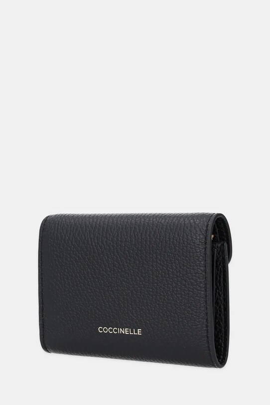 Coccinelle portofel de piele COCCINELLE C-ME E2.SSL.11.F0.21 negru AW25