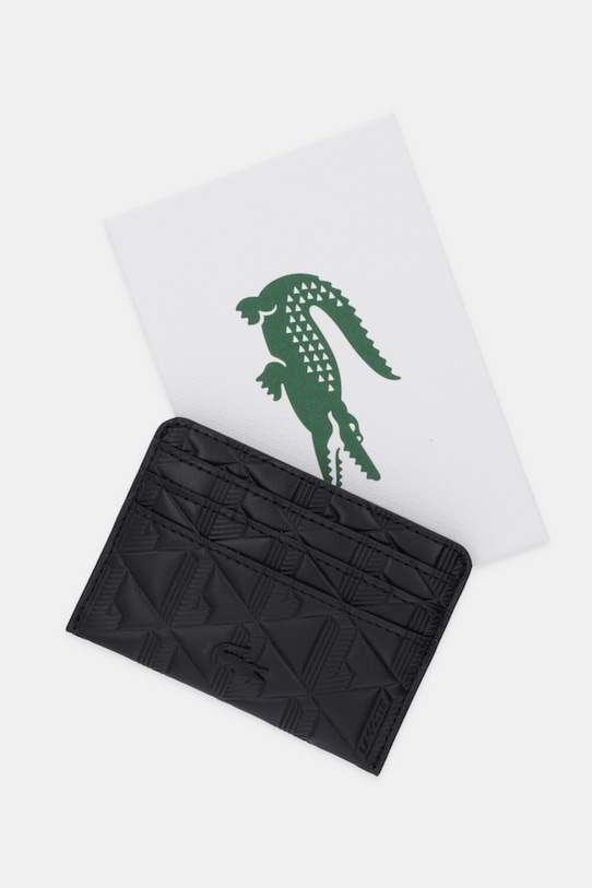 Lacoste etui na karty skórzane czarny NF4828MH
