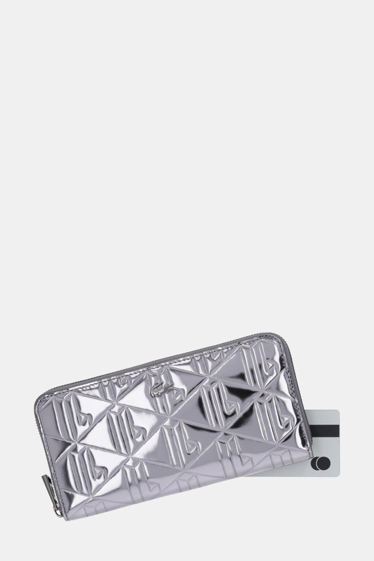 Lacoste portfel skórzany srebrny NF5138HN