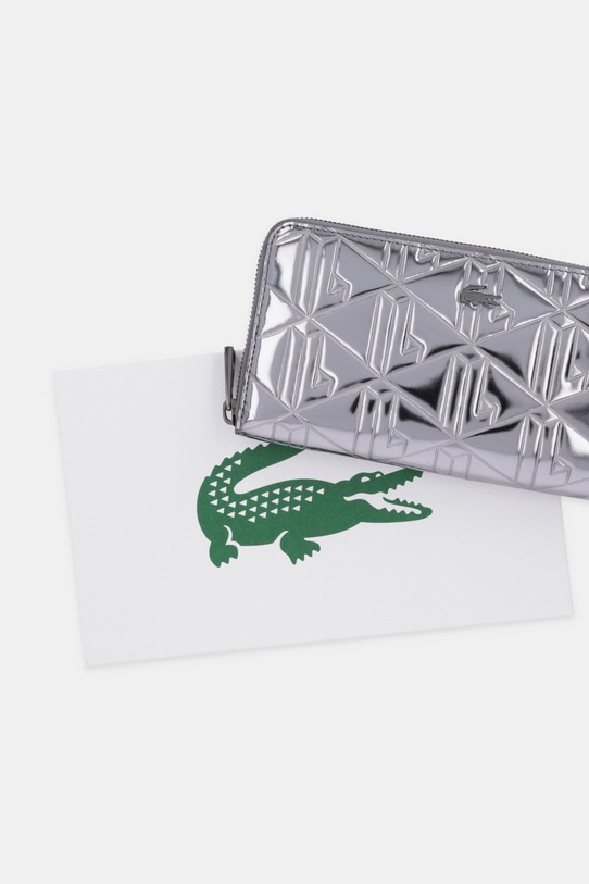 Lacoste portfel skórzany NF5138HN srebrny