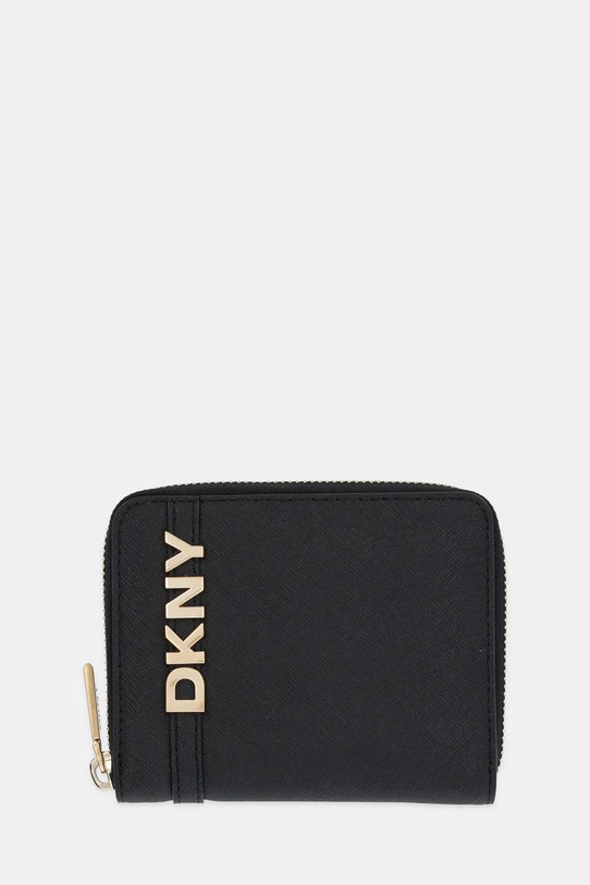 Кожен портфейл Dkny гладка кожа черен R521KM25
