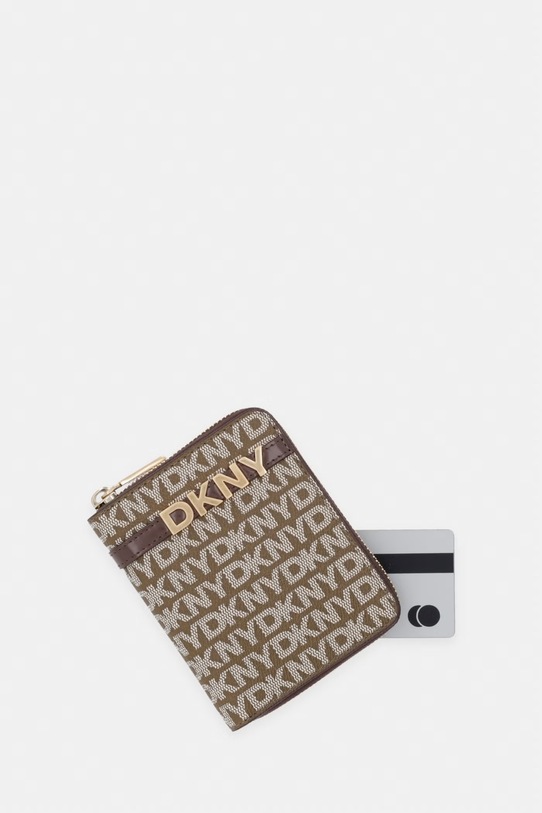 DKNY portfel damski brązowy R5215M25