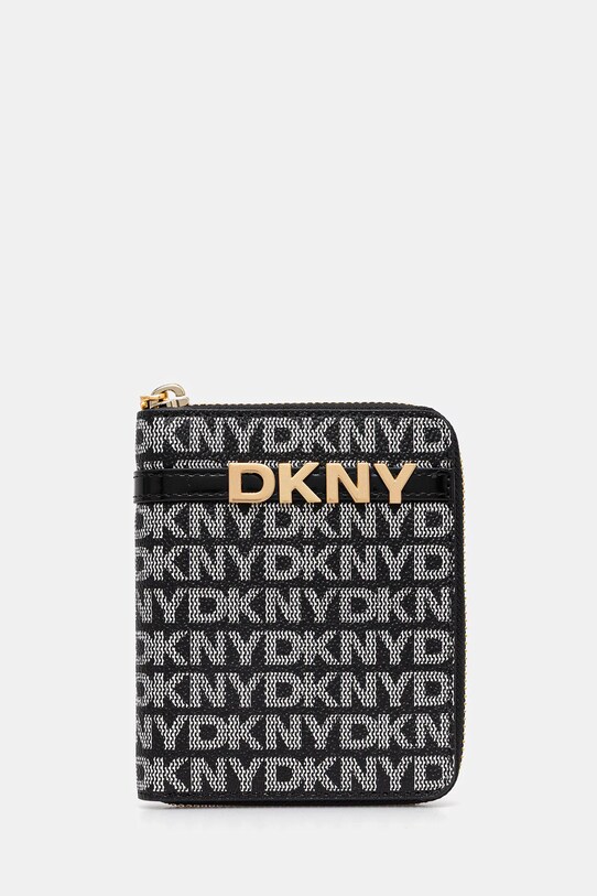 Dkny bőr pénztárca mintás fekete R5215M25