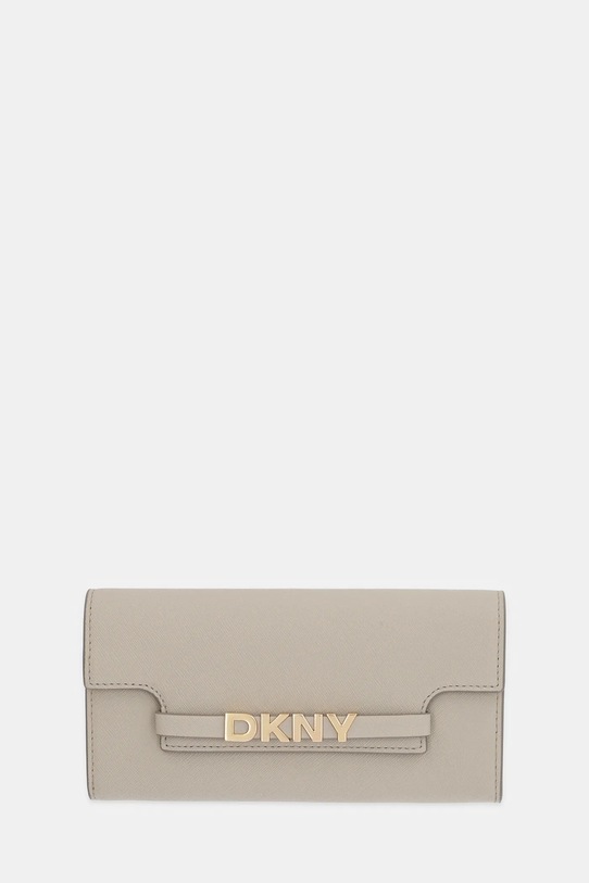 Dkny portfel imitacja skóry licowej beżowy R52QKM29