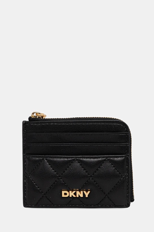 Кожен портфейл Dkny гладка кожа черен R521KL12