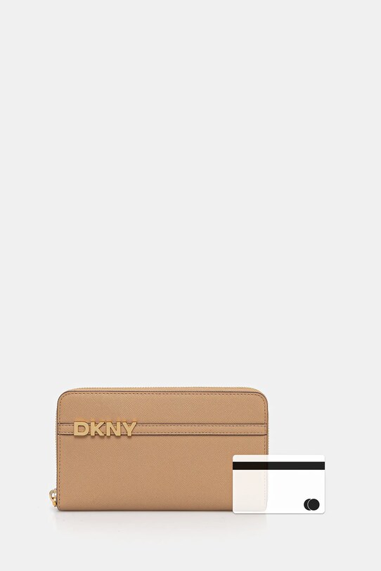 Dkny portfel skórzany R521KM28 zielony
