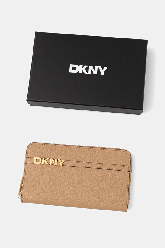 Dkny portfel skórzany zielony R521KM28
