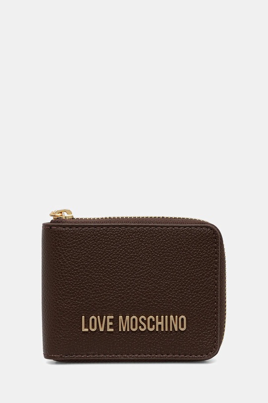 Love Moschino portfel imitacja skóry licowej brązowy JC5639PP1NLD0301