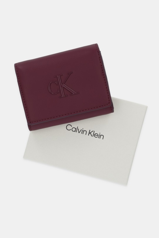 Calvin Klein portfel LV04F1047G bordowy