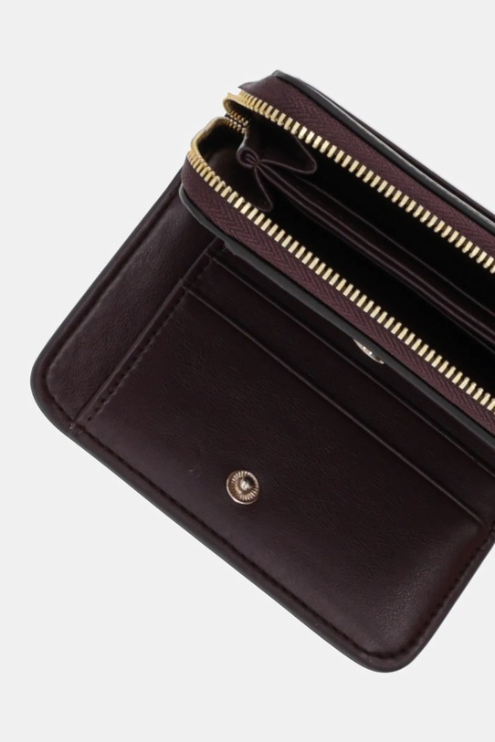 Calvin Klein portfel skórzany bordowy LV04F1075G