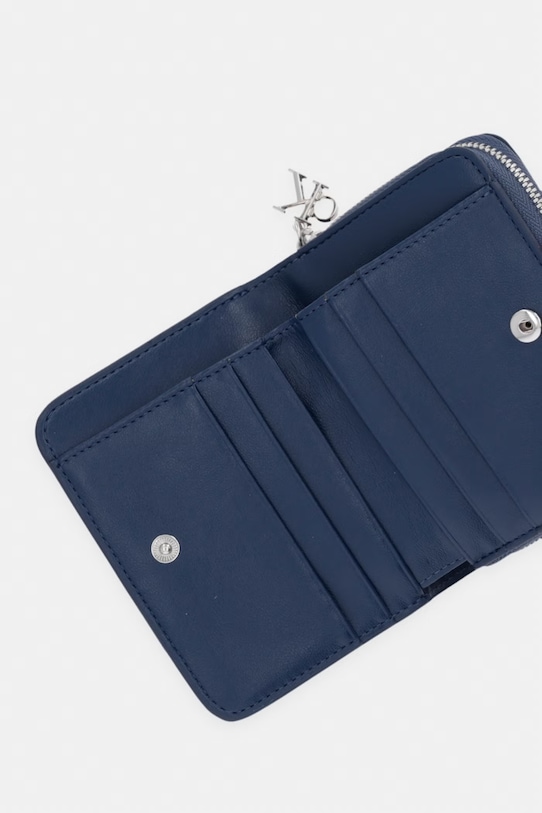 Doplnky Calvin Klein peňaženka dámska kožená LV04F1075G modrá