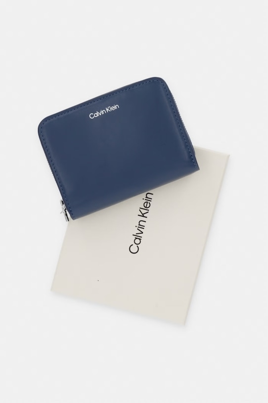 Calvin Klein peňaženka dámska kožená LV04F1075G modrá