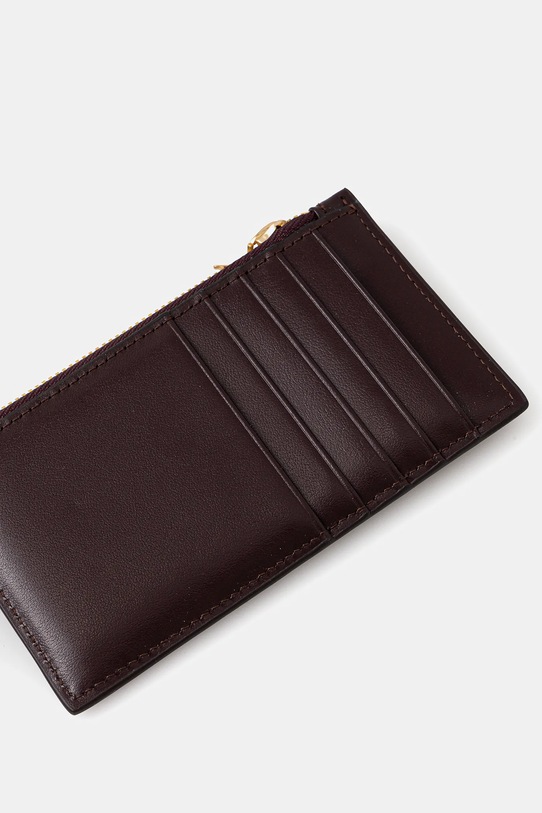 Akcesoria Calvin Klein portfel skórzany LV04F1076G bordowy