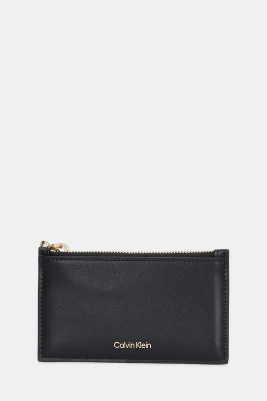 Δερμάτινο πορτοφόλι Calvin Klein λείο δέρμα μαύρο LV04F1076G