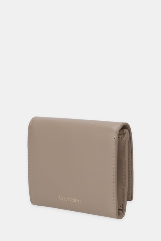 Calvin Klein portfel skórzany LV04F1082G beżowy NC25