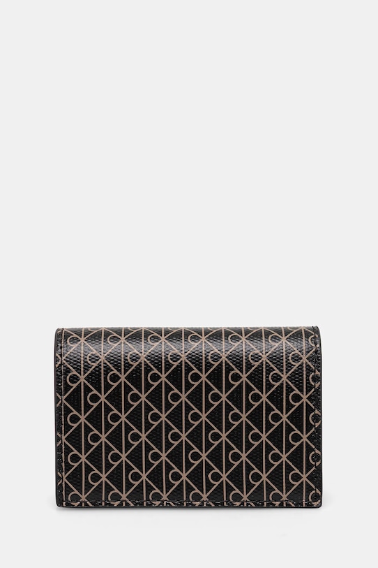 Гаманець Calvin Klein імітація лицьової шкіри чорний LV04F1083G