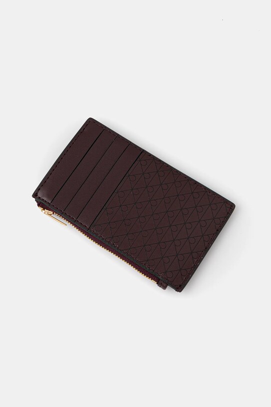 Akcesoria Calvin Klein portfel LV04F1084G bordowy