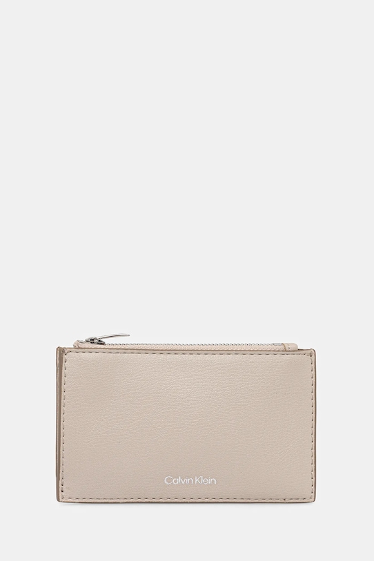 Peněženka Calvin Klein imitace kůže béžová LV04F1090G