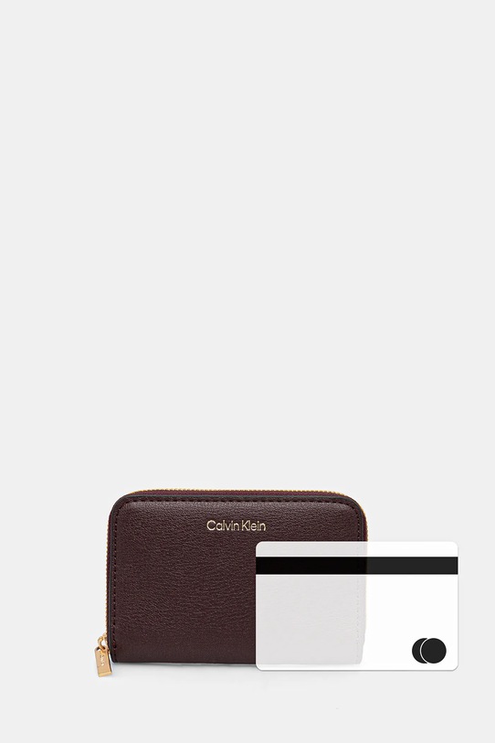 Calvin Klein portofel LV04F1091G burgundia
