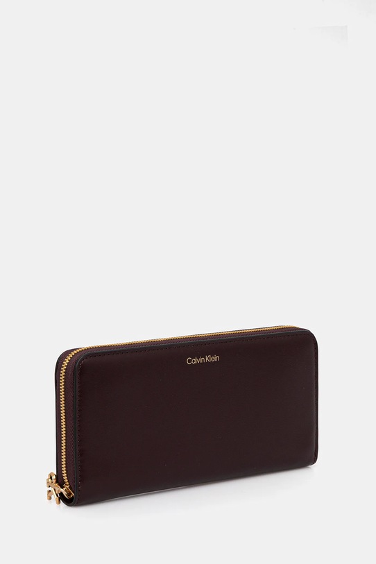 Calvin Klein portfel skórzany LV04F1093G bordowy AW25