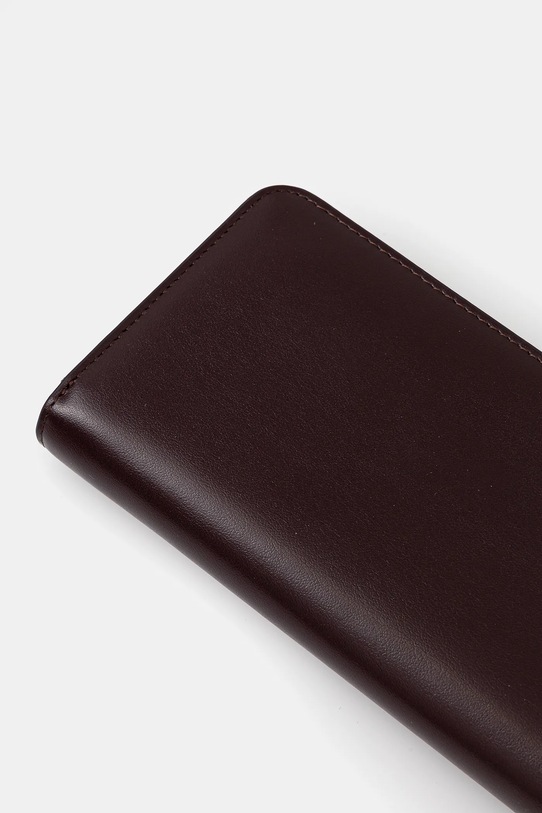 Akcesoria Calvin Klein portfel skórzany LV04F1093G bordowy