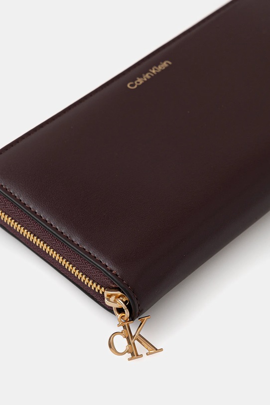 Calvin Klein portfel skórzany bordowy LV04F1093G