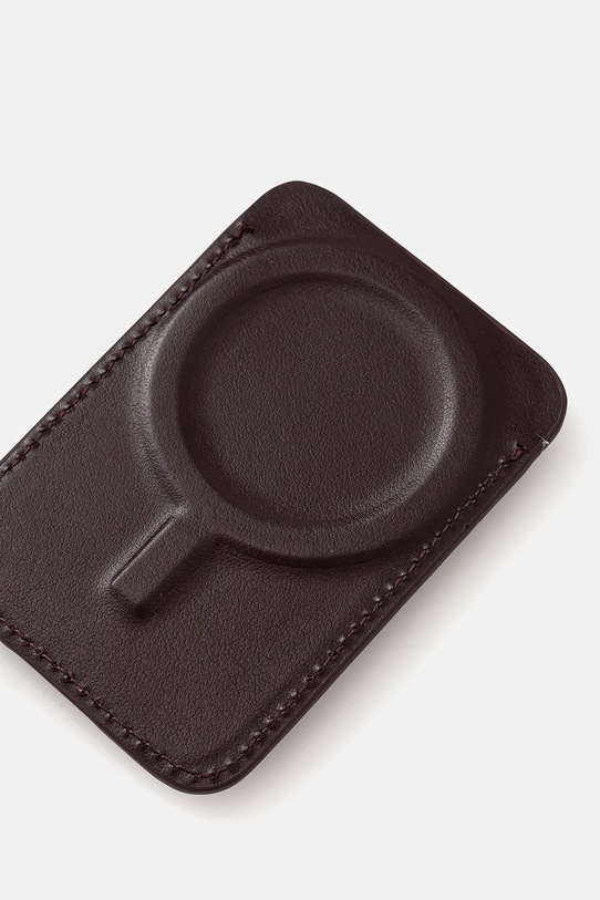 Calvin Klein etui na karty skórzane LV04F1100G bordowy AW25