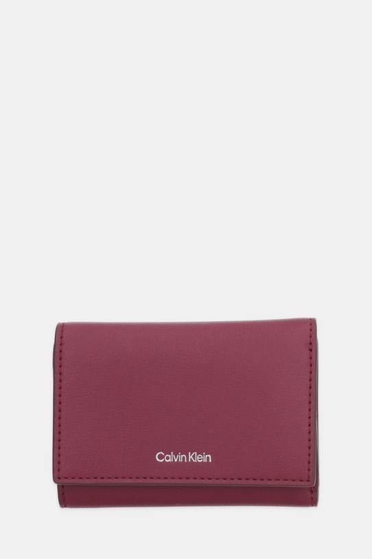 Calvin Klein portfel imitacja skóry licowej bordowy LV04F1117G
