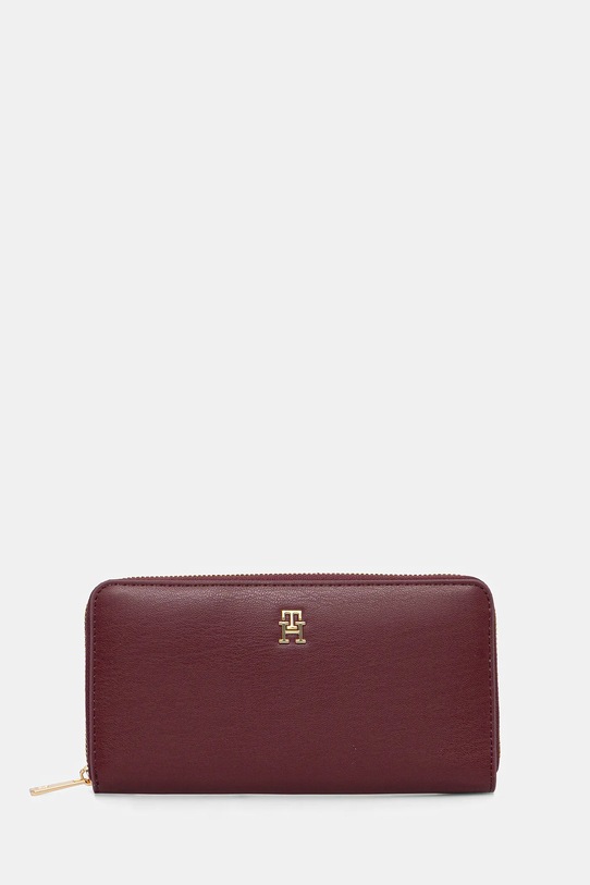Tommy Hilfiger portfel imitacja skóry licowej bordowy AW0AW17744